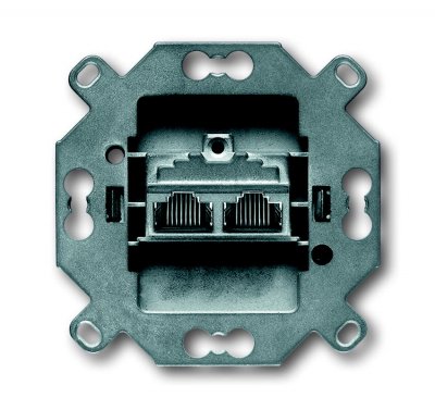 Механизм розетки компьютерной двойной RJ 45 кат. 5е, 155 Мбит/сек, [BJE0217] 0230-0-0379