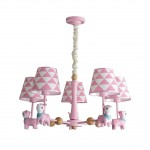Люстра БЕМБИ розовая w75*75 h90 E27 5*40W Kink light 074151-5