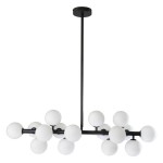 Люстра СИДА черная w92*28 h70 G4 80W (Led лампы в комплекте) Kink light 07504-16,19