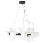 Люстра СИДА черная d69 h120 G4 125W (Led лампы в комплекте) Kink light 07504-25,19