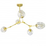 Люстра НИССА золото (прозрачные плафоны) w108*80 h45/65 E27 5*40W Kink light 07512-5,33(21)