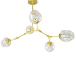 Люстра НИССА золото (медовые плафоны) w108*80 h45/65 E27 5*40W Kink light 07512-5,33