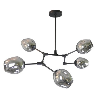 

Люстра Нисса черная ( серые плафоны) w108*80 h 45 E27 5*40W Kink light 07512-5,19, 07512-5,19