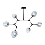 Люстра НИССА черная (голубые плафоны) w115*80 h45/65 E27 6*40W Kink light 07512-6,19(05)