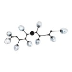 Люстра НИССА черная (голубые плафоны) w180*80 h45/65 E27 9*40W Kink light 07512-9,19(05)