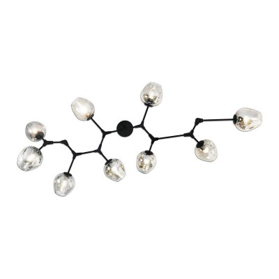 

Люстра НИССА черная (прозрачные плафоны) w180*80 h45/65 E27 9*40W Kink light 07512-9,19(21), 07512-9,19(21)