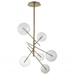 Люстра ДЖЕТА бронза d90 h100 G4 30w, плафоны разного диаметра (Led лампы в комплекте) Kink light 07517-6,20