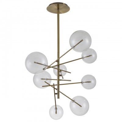 Люстра ДЖЕТА бронза d95 h115 G4 40w, плафоны разного диаметра (Led лампы в комплекте) Kink light 07517-8,20