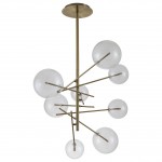 Люстра ДЖЕТА бронза d95 h115 G4 40w, плафоны разного диаметра (Led лампы в комплекте) Kink light 07517-8,20