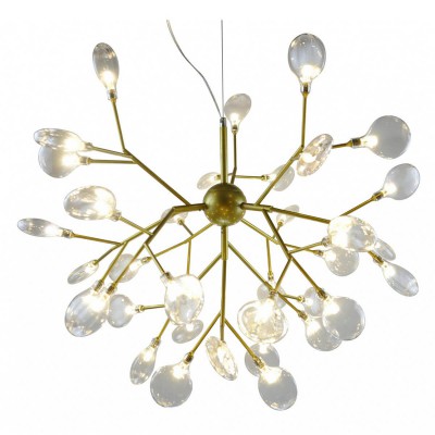 Люстра ВЕТТА золото (прозрачные плафоны) d72 h57 G4 72W (Led лампы в комплекте, 4000K) Kink light 07521-36,33