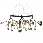 Люстра ВЕТТА черная (серые плафоны) d90 h40 G4 72W (Led лампы в комплекте 4000K) Kink light 07521-36A,19