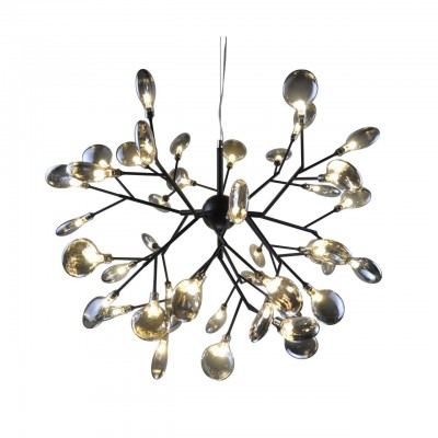 Люстра ВЕТТА черная (серые плафоны) d82 h62 G4 90W (Led лампы в комплекте, 4000K) Kink light 07521-45,19