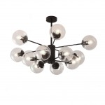 Люстра МОДИ черная (прозрачные плафоны) d80 h67 E27 12*40W Kink light 07535-12,19