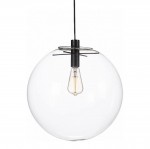 Подвесной светильник МЕРКУРИЙ прозрачный ( с черными креплениями и проводом) d30 h200 E27 1*40W Kink light 07562-30,21