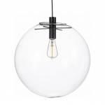 Подвесной светильник МЕРКУРИЙ прозрачный ( с черными креплениями и проводом) d35 h200 E27 1*40W Kink light 07562-35,21