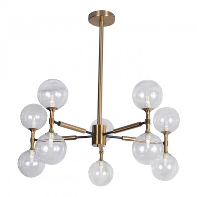 Люстра КИАРА бронза d70 h110 G9 10*5W диаметр плафонов 12см (Led лампы в комплекте, 3000К) Kink light 07604-10