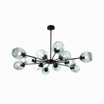 Люстра НИНЕС черная (голубые плафоны) d100 h65 E27 12*40W Kink light 07616-12,19(05)