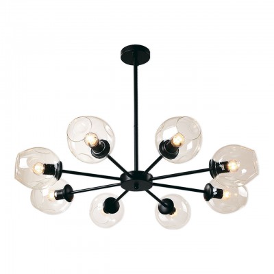 Люстра НИНЕС черная (медовые плафоны) d80 h65 E27 8*40W Kink light 07616-8,19(33) Люстра НИНЕС черная (медовые плафоны) d80 h65 E27 8*40W Kink light 07616-8,19(33)