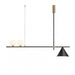 Люстра ПУЛЛ черная/золото d108 h70 G4 2*5W + E27 1*40W (лампы G4 в комплекте) Kink light 07620-2+1,19