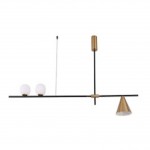 Люстра ПУЛЛ бронза/золото d108 h70 G4 2*5W + E27 1*40W (лампы G4 в комплекте) Kink light 07620-2+1,33