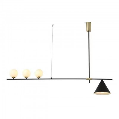 Люстра ПУЛЛ черная/золото d140 h70 G4 3*5W + E27 1*40W (лампы G4 в комплекте) Kink light 07620-3+1,19