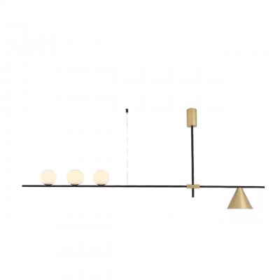 Люстра ПУЛЛ бронза/золото d140 h70 G4 3*5W + E27 1*40W (лампы G4 в комплекте) Kink light 07620-3+1,33