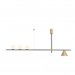 Люстра ПУЛЛ бронза/золото d140 h70 G4 3*5W + E27 1*40W (лампы G4 в комплекте) Kink light 07620-3+1,33