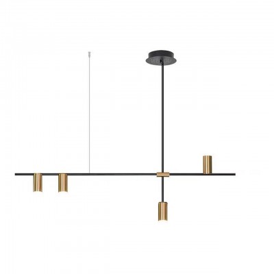 Люстра РИЯ черный/бронза w130*6 h60 GU10 4*10W Kink light 07621-4,20