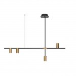 Люстра РИЯ черный/бронза w130*6 h60 GU10 4*10W Kink light 07621-4,20