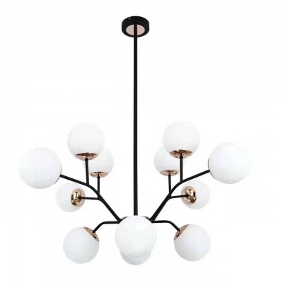 Люстра РЕНА черный (белые плафоны) d75 h65 E27 12*40W Kink light 07625-12 Люстра РЕНА черный (белые плафоны) d75 h65 E27 12*40W Kink light 07625-12