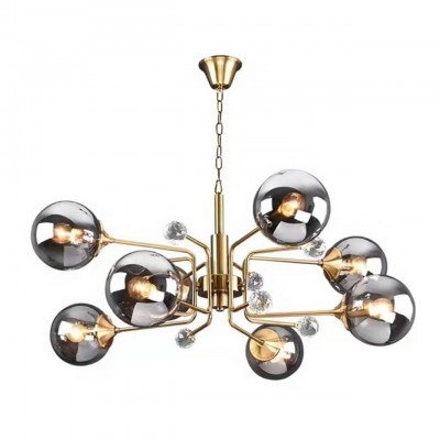 Люстра ДЕНИА бронза (серые плафоны) d80 h 105 E14 8*40W Kink light 07633-8,20