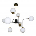 Люстра ДЕНИА черный (белые плафоны) E27 8*40W Kink light 07634-8,20