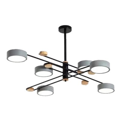 

Люстра РАПИС серая d100 h70 Led 6*12W (4000К) Kink light 07648-6,16, 07648-6,16