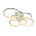 Люстра диммируемая САГА белая w84*64 h20 Led 100W (3000K-6000K) с пультом ДУ Kink light 08120D