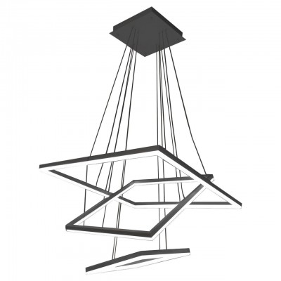 Подвесной светильник диммиреумый АЛЬТИС черный w80+60+40 h110 Led 110W (3000K-6000K) с пультом ДУ Kink light 08201,19(3000-6000K)