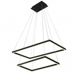 Подвесной светильник диммируемый АЛЬТИС 2х ярусный черный w80*40 + 60*30 h110 Led 86W (3000-6000K) Kink light 08211,19(3000-6000K)