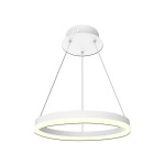 Подвесной светильник белый ТОР-ЭКО d-40 h-100 Led 20W (4000K) Kink light 08212,01E