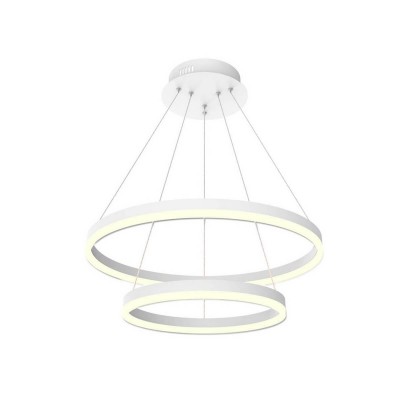 Подвесной светильник ТОР-ЭКО белый d60+40 h-120 Led 50W (4000K) Kink light 08219,01E