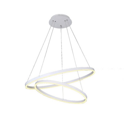 Подвесной светильник ТОР белый d80+60 h110 Led 86W (4000K) Kink light 08220,01(4000K)