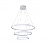 Подвесной светильник диммируемый ТОР белый d80+60+40 h160 Led 110w (3000K-6000K) с пультом ДУ Kink light 08223,01(3000-6000K)