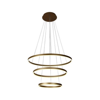 Подвес диммируемый ТОР мат.золото d80+60+40 h160 Led 110w (3000K) с пультом ДУ Kink light 08223,33(3000K)