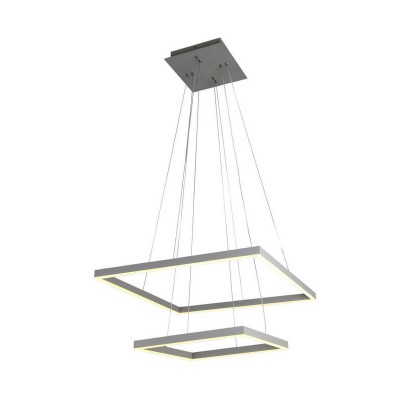 Подвесной светильник диммируемый АЛЬТИС серый w60+40 h110 Led 60W (4000K) с пультом ДУ Kink light 08227,16(4000K)