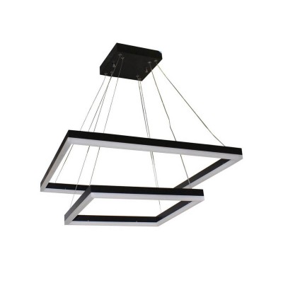 Подвесной светильник диммируемый АЛЬТИС черный w60+40 h110 Led 60W (3000-6000K) с пультом ДУ Kink light 08227B,19(3000-6000K)