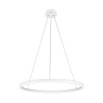 Подвесной светильник диммируемый ТОР белый d100 h120 Led 64W (4000K) с пультом ДУ Kink light 08228D,01