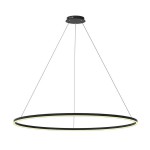 Подвесной светильник диммируемый ТОР черный d100 h120 Led 64W (4000K) с пультом ДУ Kink light 08228D,19(4000K)