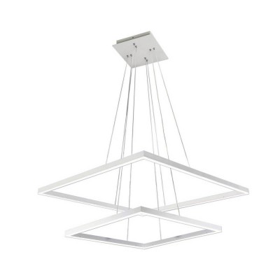 Подвесной светильник диммируемый АЛЬТИС белый h110 w80+60 Led 86W (3000-6000K) с пультом ДУ Kink light 08229,01(3000-6000K)