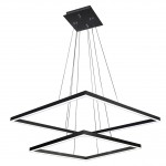 Подвесной светильник диммируемый АЛЬТИС черный h110 w80+60 Led 86W (3000-6000K) с пультом ДУ Kink light 08229,19(3000-6000K)