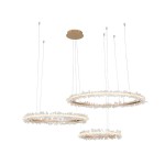 Подвесные светодиодные кольца ЛАУРА золото h110 d80+60+40 Led 100W (3000K) Kink light 08246,33P