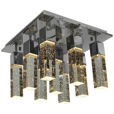 Светильник потолочный диммируемый АКВА хром w-42*42 h-29 PowerLed 45W (4000К), с пультом ДУ Kink light 08510-9(4000К)