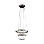 Подвесной светильник ТОР-КРИСТАЛЛ хром h150 d38+28+18 Led 48W (3000-6000K) с пультом ДУ Kink light 08558(3000-6000K)